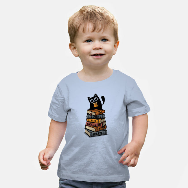 Time Spent With Books And Cats-Baby-Basic-Tee-erion_designs