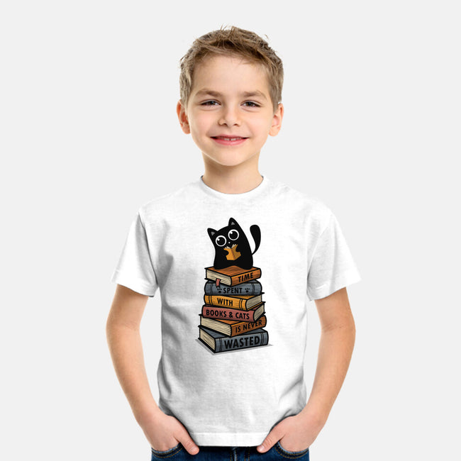 Time Spent With Books And Cats-Youth-Basic-Tee-erion_designs