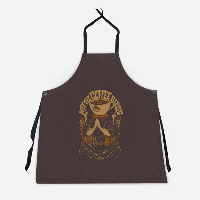 May The Coffee Bless You-Unisex-Kitchen-Apron-ilustrata