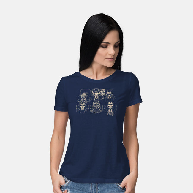 Horror Double Feature-Womens-Basic-Tee-JCMaziu