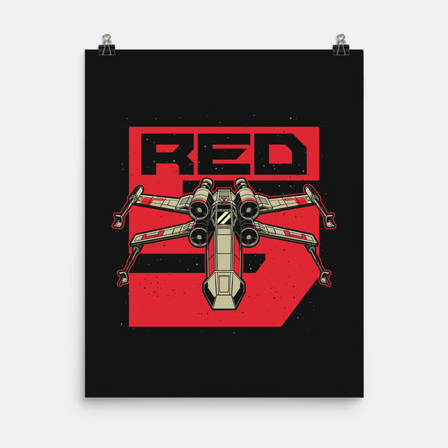 Red Spaceship Revolution-None-Matte-Poster-Studio Mootant