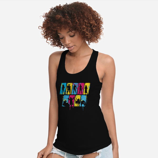 92 Mutants-Womens-Racerback-Tank-rocketman_art