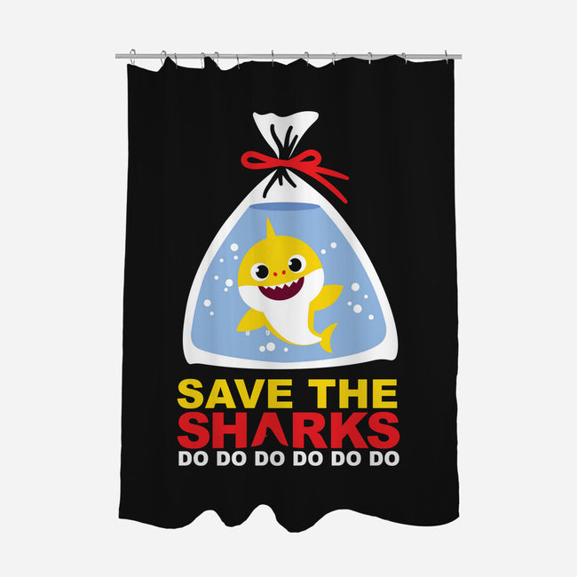 Save The Baby Sharks-None-Polyester-Shower Curtain-Xentee