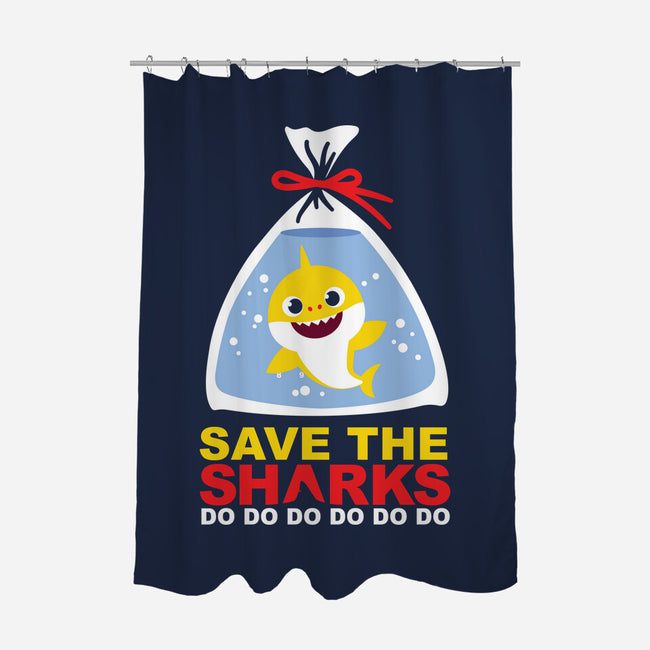 Save The Baby Sharks-None-Polyester-Shower Curtain-Xentee