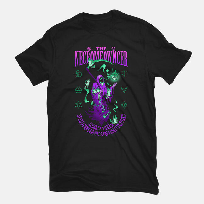 The Necromeowncer And The Mischievous Spirits-Womens-Fitted-Tee-sachpica