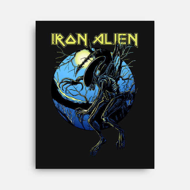 Iron Xenomorph-None-Stretched-Canvas-joerawks