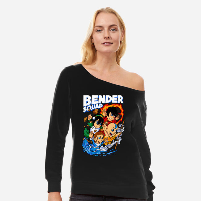 Bender Squad-Womens-Off Shoulder-Sweatshirt-spoilerinc