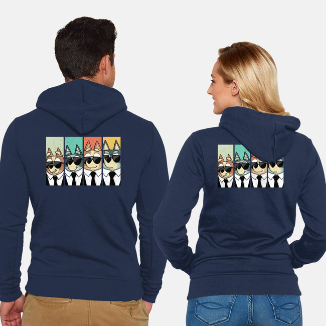 Reservoir Heelers-Unisex-Zip-Up-Sweatshirt-retrodivision