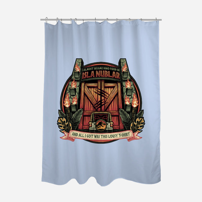 Dino Food In Isla Nublar-None-Polyester-Shower Curtain-glitchygorilla