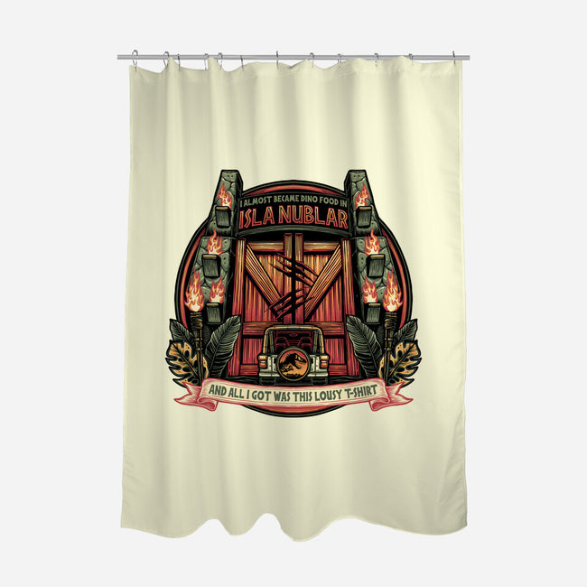 Dino Food In Isla Nublar-None-Polyester-Shower Curtain-glitchygorilla