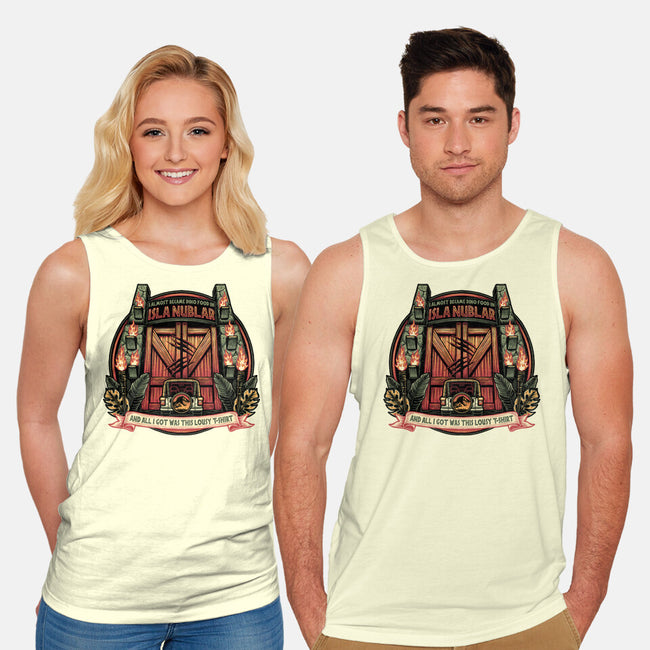 Dino Food In Isla Nublar-Unisex-Basic-Tank-glitchygorilla