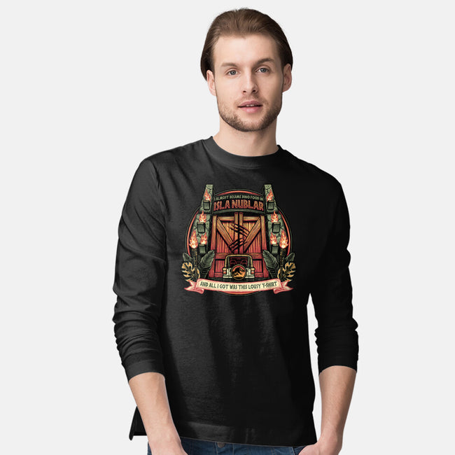 Dino Food In Isla Nublar-Mens-Long Sleeved-Tee-glitchygorilla