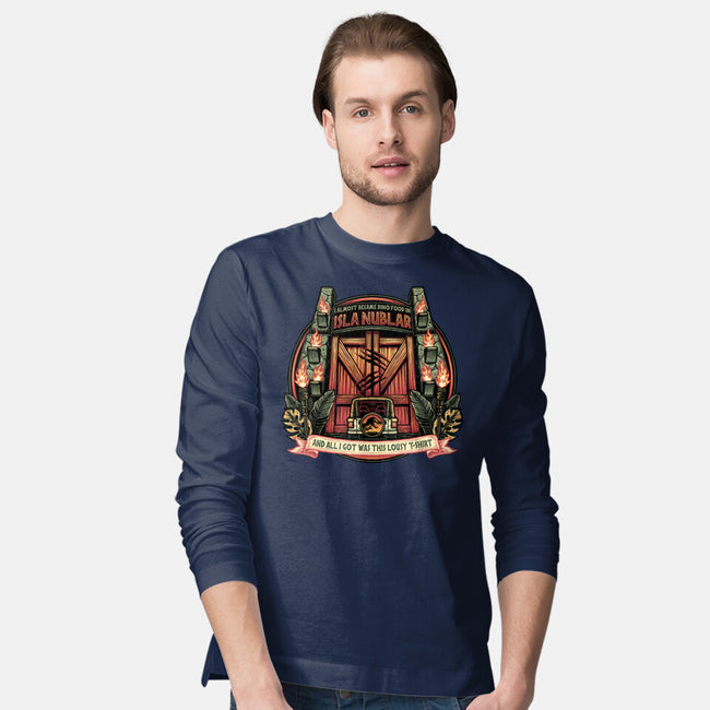 Dino Food In Isla Nublar-Mens-Long Sleeved-Tee-glitchygorilla