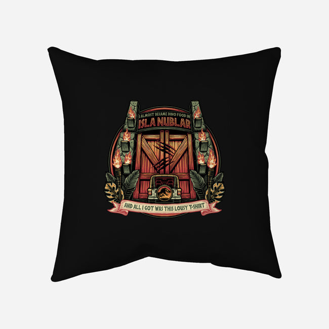 Dino Food In Isla Nublar-None-Removable Cover-Throw Pillow-glitchygorilla