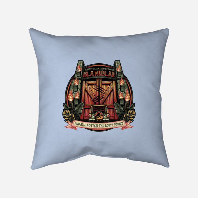 Dino Food In Isla Nublar-None-Removable Cover-Throw Pillow-glitchygorilla