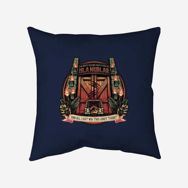 Dino Food In Isla Nublar-None-Removable Cover-Throw Pillow-glitchygorilla