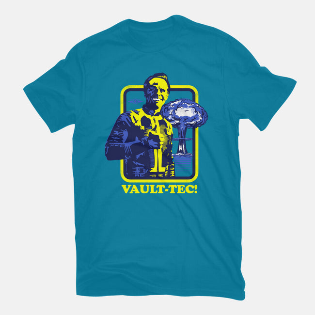 Vault Tec Coop-Womens-Basic-Tee-rocketman_art