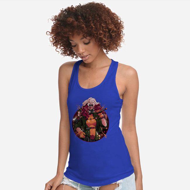 Samurai Mutant-Womens-Racerback-Tank-Bruno Mota