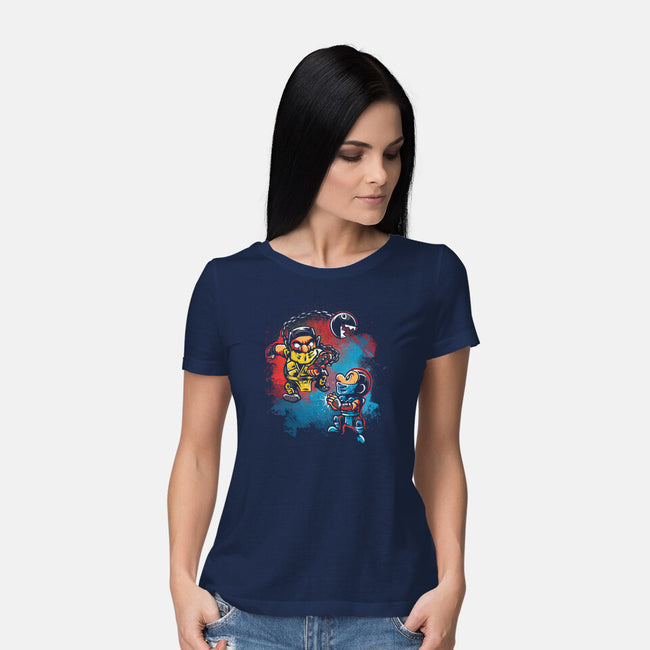 Wario Kombat-Womens-Basic-Tee-Gleydson Barboza