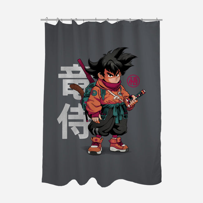 Samurai Dragon-None-Polyester-Shower Curtain-Bruno Mota