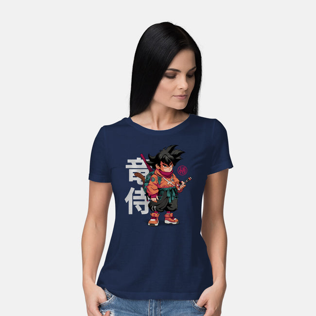 Samurai Dragon-Womens-Basic-Tee-Bruno Mota