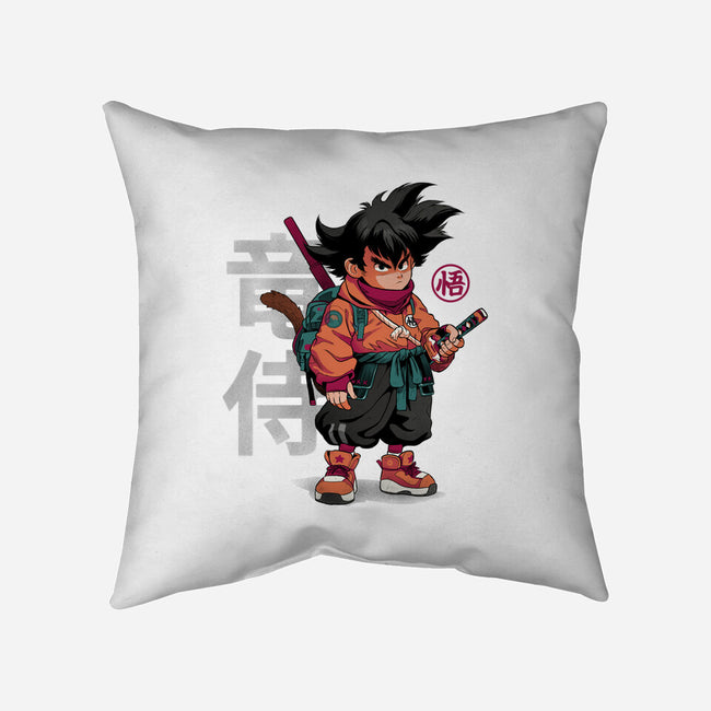 Samurai Dragon-None-Removable Cover-Throw Pillow-Bruno Mota