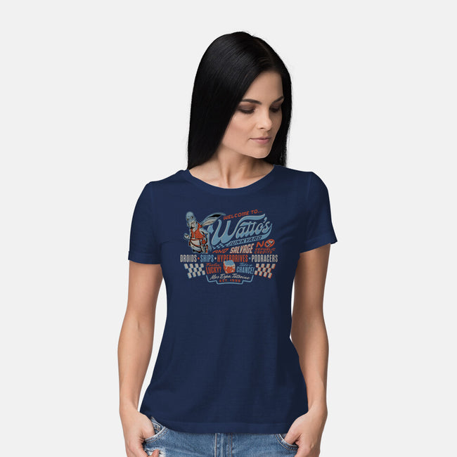 Watto's Junkyard-Womens-Basic-Tee-Wheels