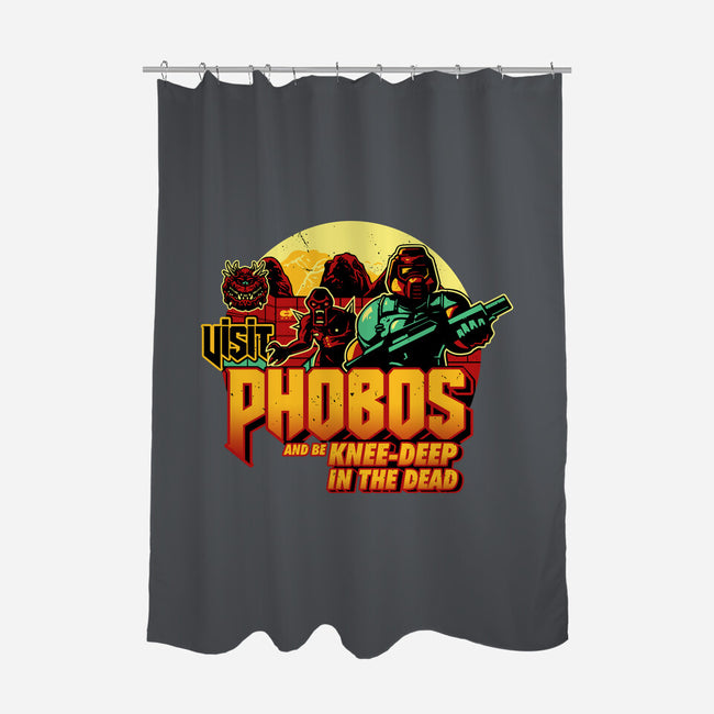 Phobos Moon-None-Polyester-Shower Curtain-daobiwan