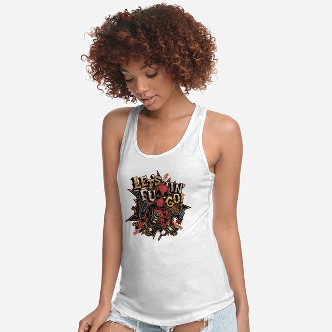 Let’s Freaking Go-Womens-Racerback-Tank-glitchygorilla