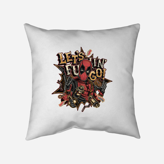 Let’s Freaking Go-None-Removable Cover-Throw Pillow-glitchygorilla