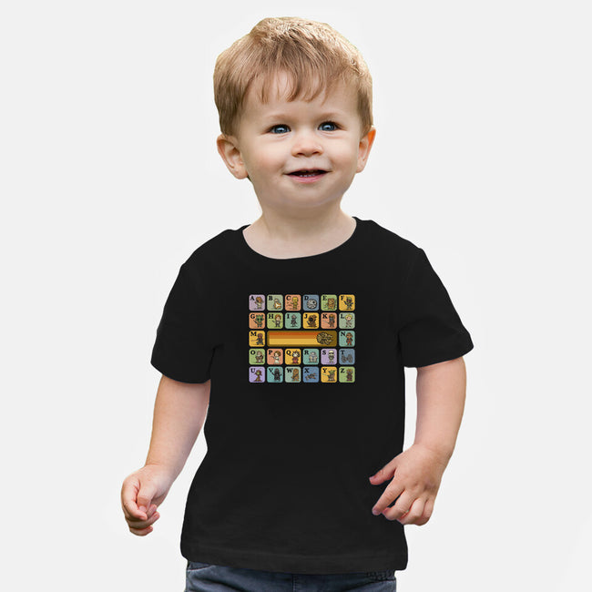 Alphabet Wars-Baby-Basic-Tee-kg07