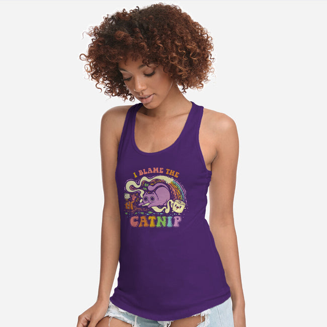 I Blame The Catnip-Womens-Racerback-Tank-kg07