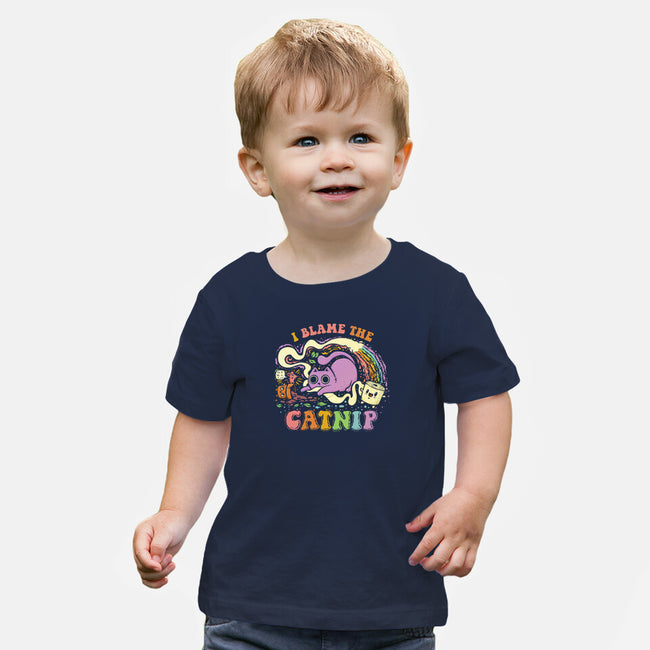 I Blame The Catnip-Baby-Basic-Tee-kg07