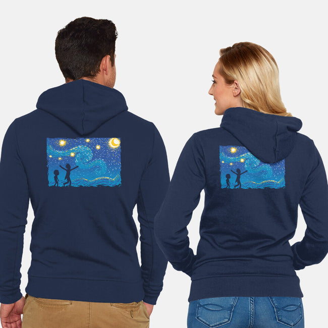 Rick And Gogh-Unisex-Zip-Up-Sweatshirt-Gleydson Barboza