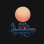 Boat Under The Moon-Dog-Basic-Pet Tank-rmatix