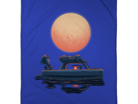 Boat Under The Moon