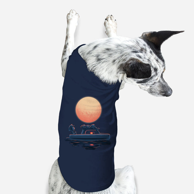 Boat Under The Moon-Dog-Basic-Pet Tank-rmatix