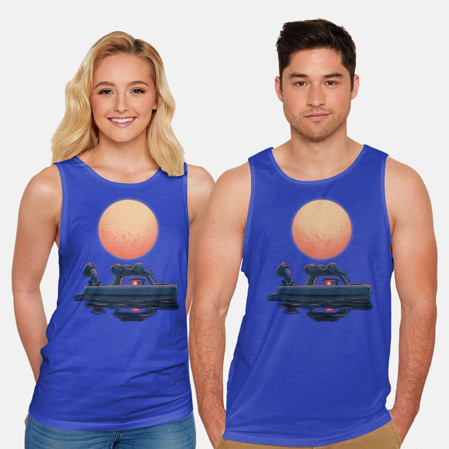 Boat Under The Moon-Unisex-Basic-Tank-rmatix