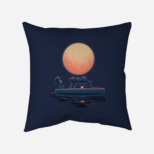 Boat Under The Moon-None-Removable Cover-Throw Pillow-rmatix