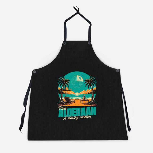 Summer Planet Destruction-Unisex-Kitchen-Apron-Studio Mootant