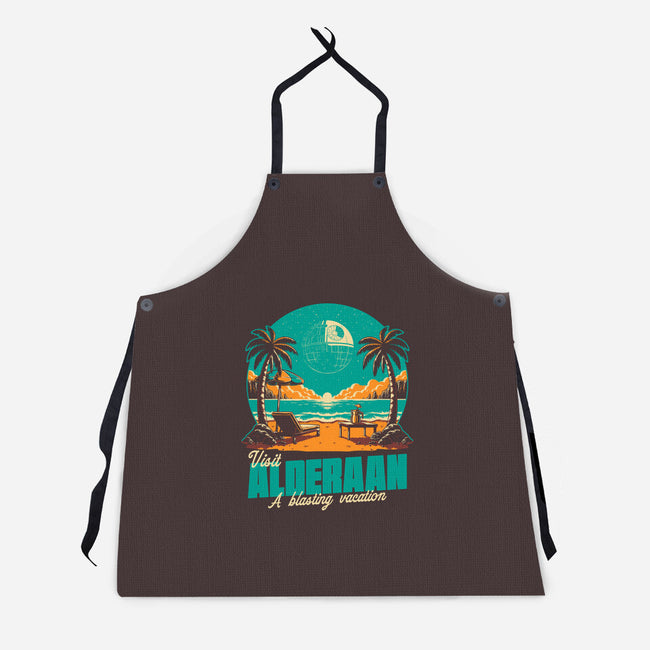 Summer Planet Destruction-Unisex-Kitchen-Apron-Studio Mootant