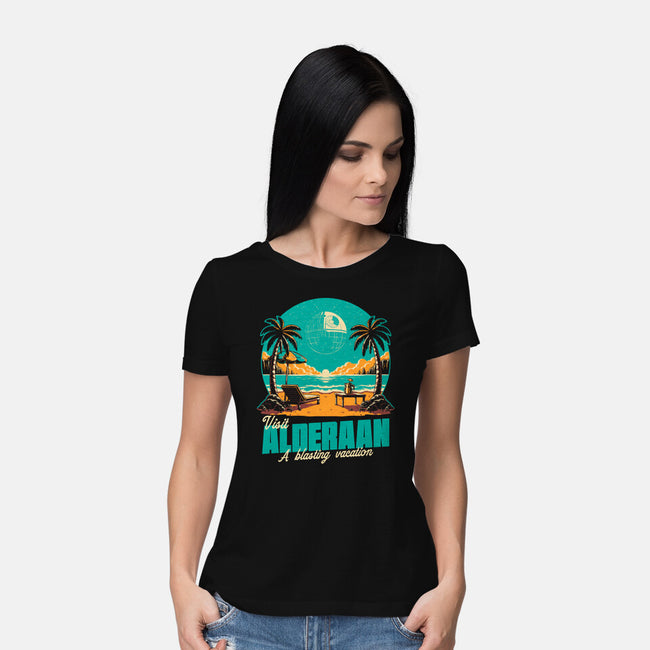 Summer Planet Destruction-Womens-Basic-Tee-Studio Mootant