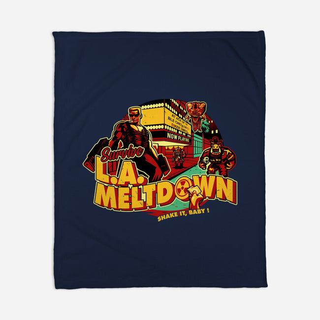 Survive LA Meltdown-None-Fleece-Blanket-daobiwan