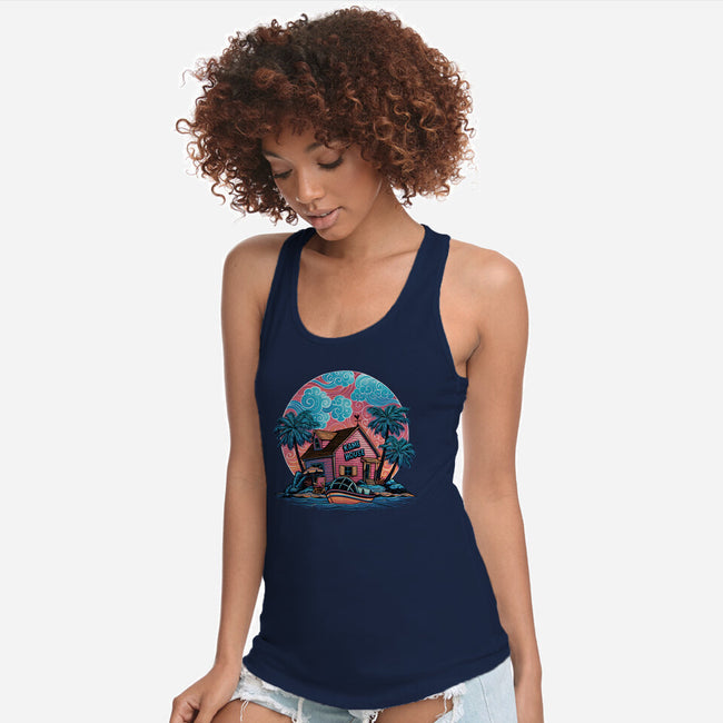 Island Life-Womens-Racerback-Tank-glitchygorilla