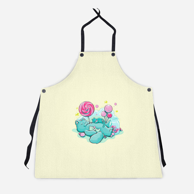 Candy Kitties-Unisex-Kitchen-Apron-ellr