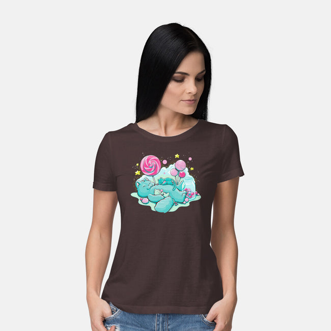 Candy Kitties-Womens-Basic-Tee-ellr