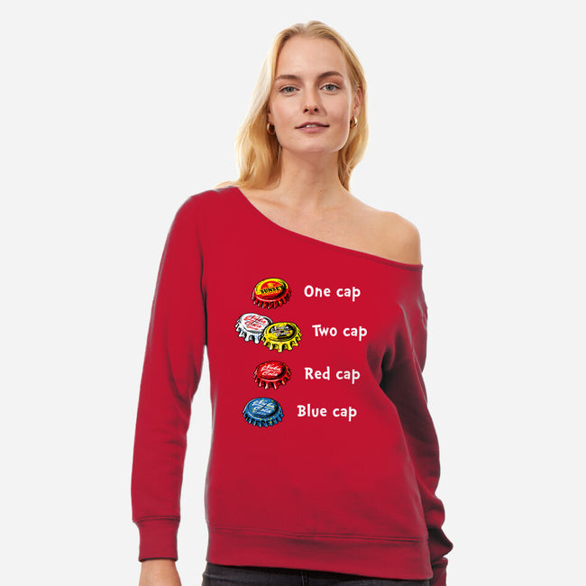 Bottle Caps Fever-Womens-Off Shoulder-Sweatshirt-Olipop