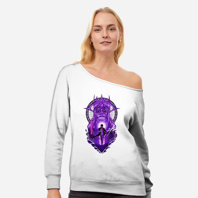 The Self Improvement Hunter-Womens-Off Shoulder-Sweatshirt-hypertwenty