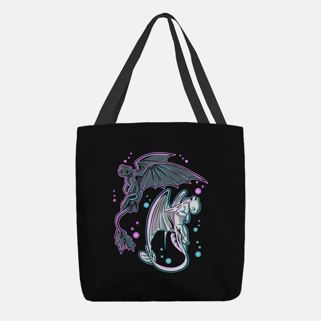 Couple Of Dragons-None-Basic Tote-Bag-nickzzarto