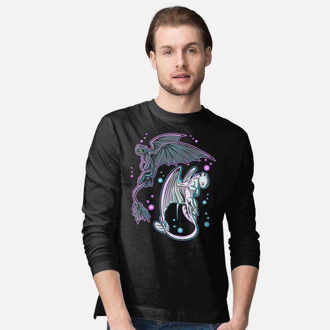 Couple Of Dragons-Mens-Long Sleeved-Tee-nickzzarto